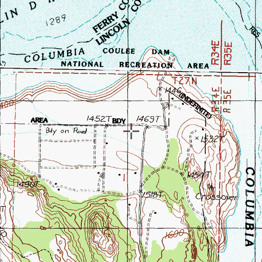 Topographic Map of Sterling Valley, WA