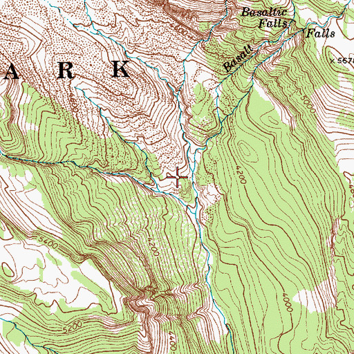 Topographic Map of Basalt Creek, WA