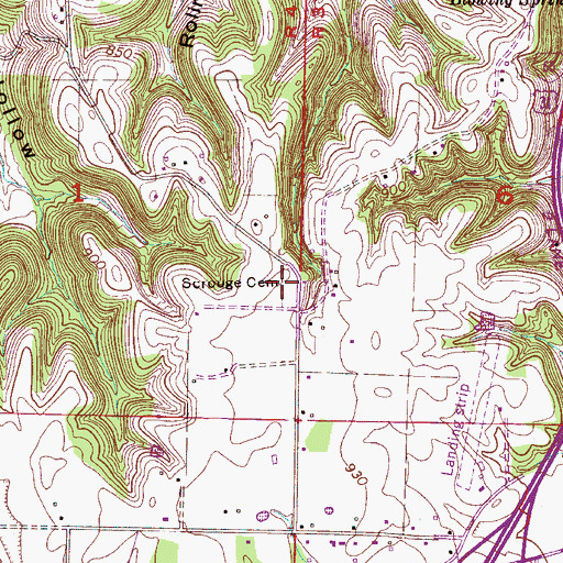 Topographic Map of Mount Pleasant Cemetery, AL