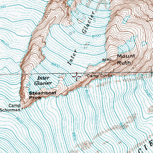 Topographic Map of Camp Curtis, WA