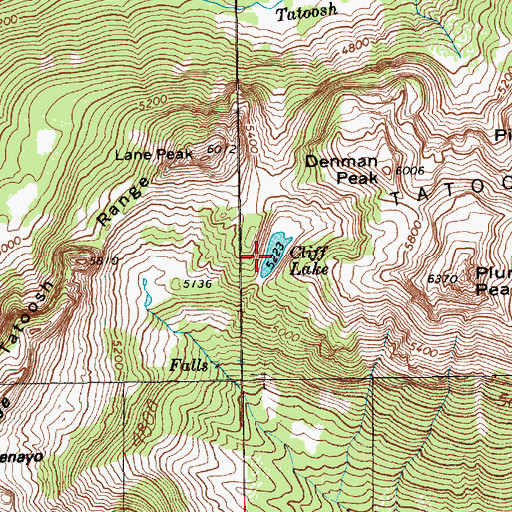 Topographic Map of Cliff Lake, WA