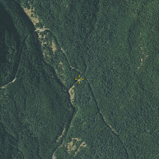 Aerial/Satellite Image of Cougar Falls, WA