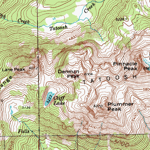 Topographic Map of Denman Peak, WA