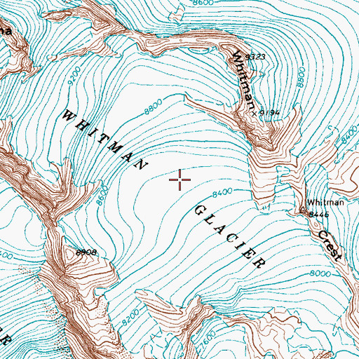 Topographic Map of Fryingpan Glacier, WA
