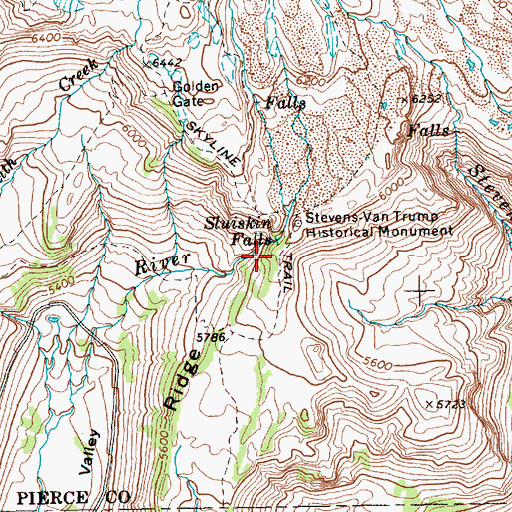 Topographic Map of Mazama Ridge, WA