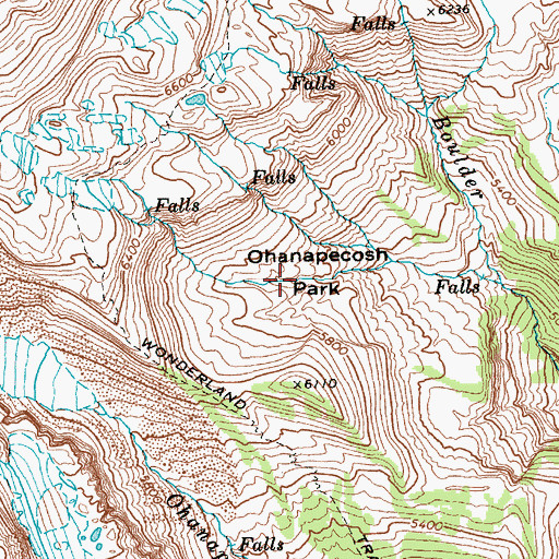 Topographic Map of Ohanapecosh Park, WA