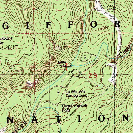 Topographic Map of Ohanapecosh River, WA