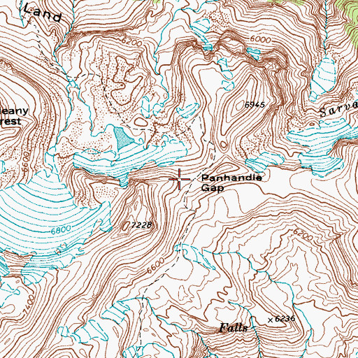 Topographic Map of Panhandle Gap, WA