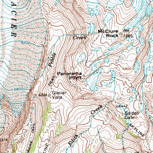 Topographic Map of Panorama Point, WA