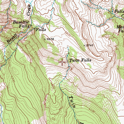 Topographic Map of Twin Falls, WA