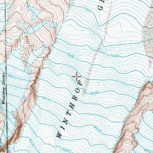 Topographic Map of Winthrop Glacier, WA