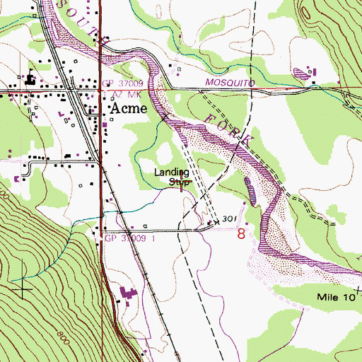 Topographic Map of Acme Field, WA
