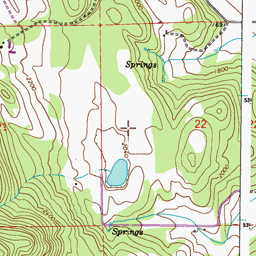 Topographic Map of Tango Ranch Airport (historical), WA