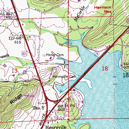 Topographic Map of Seibold Branch, AL