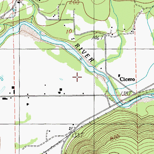 Topographic Map of Williams Airpatch, WA