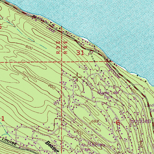 Topographic Map of Floathaven Seaplane Base, WA