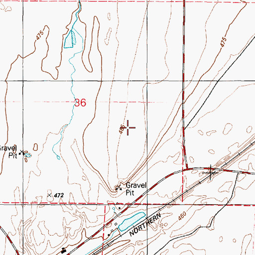 Topographic Map of Clinesmith Ranch Airport, WA