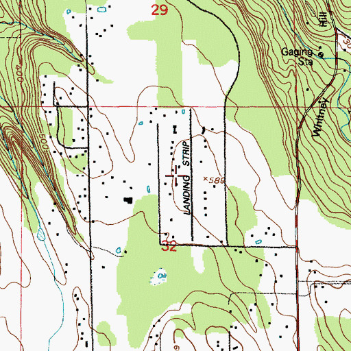Topographic Map of Evergreen Sky Ranch Airport, WA