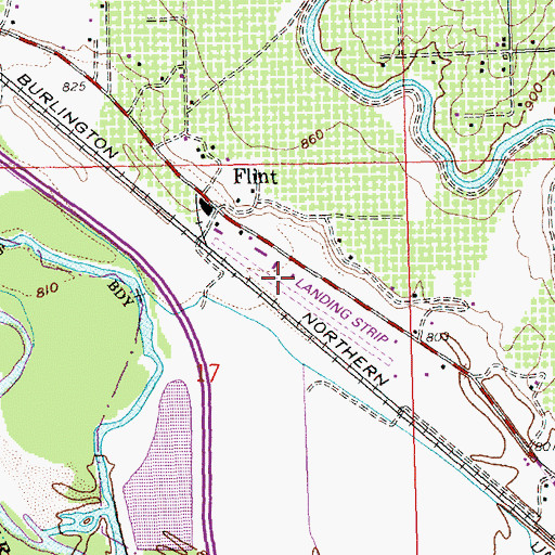 Topographic Map of Buena Airport, WA