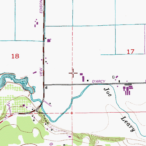 Topographic Map of Bayview Farms Airport, WA