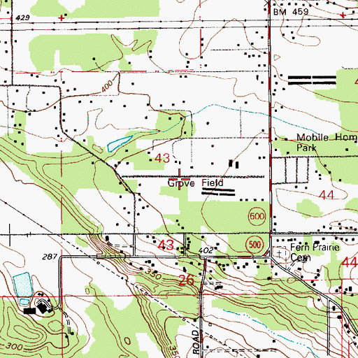 Topographic Map of Grove Field, WA