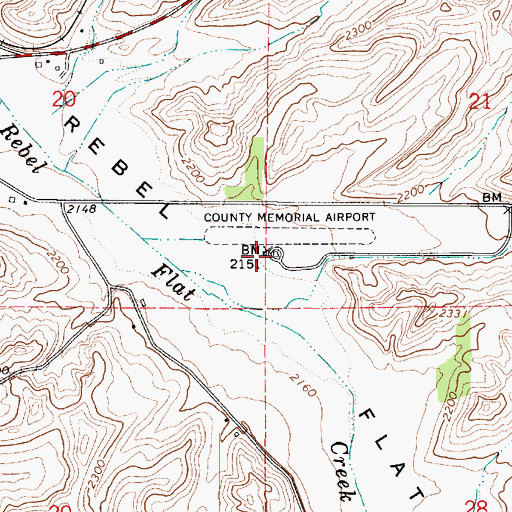 Topographic Map of Port of Whitman Business Air Center, WA