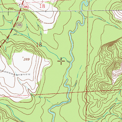 Topographic Map of Sevenmile Creek, AL