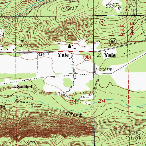 Topographic Map of Mount St Helen's Aero Ranch, WA