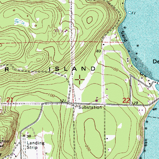 Topographic Map of Decatur /Jones Airport, WA