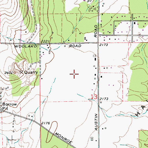 Topographic Map of Pete's Airport, WA