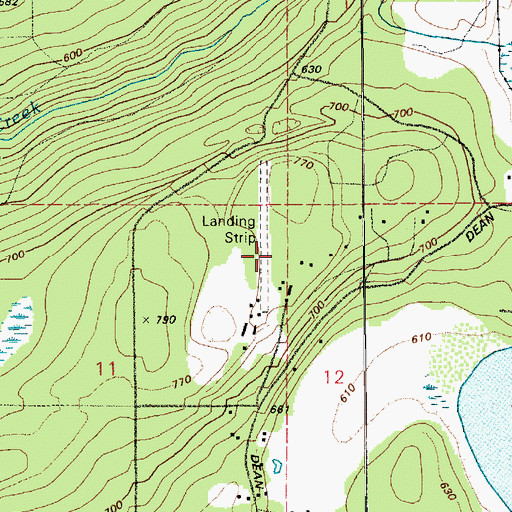 Topographic Map of Asplund Field (historical), WA