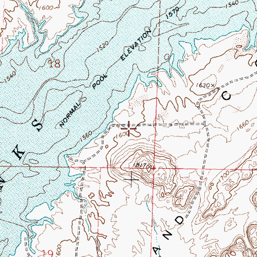 Topographic Map of Grand Coulee Dam Airport, WA