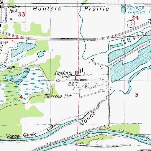 Topographic Map of Elma Municipal Airport, WA