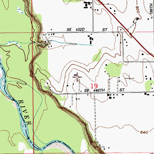 Topographic Map of Bryan Airport, WA