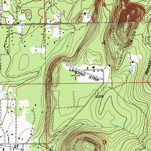 Topographic Map of Bergseth Field, WA