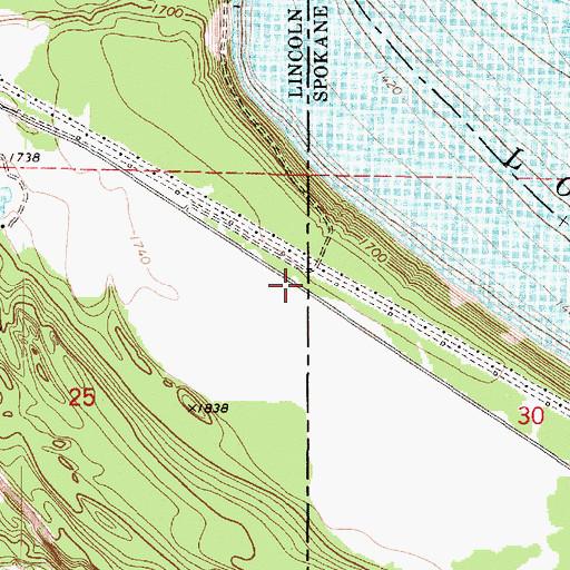 Topographic Map of Eagle's Roost Airport (historical), WA