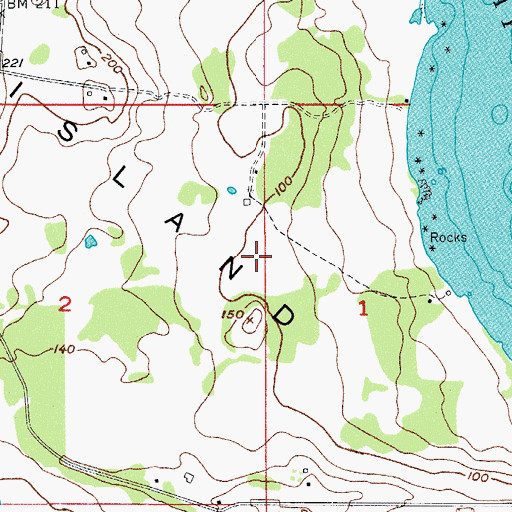 Topographic Map of Burden Field-(Rabbit Run) Airport, WA