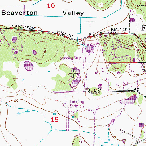 Topographic Map of Friday West Airport, WA