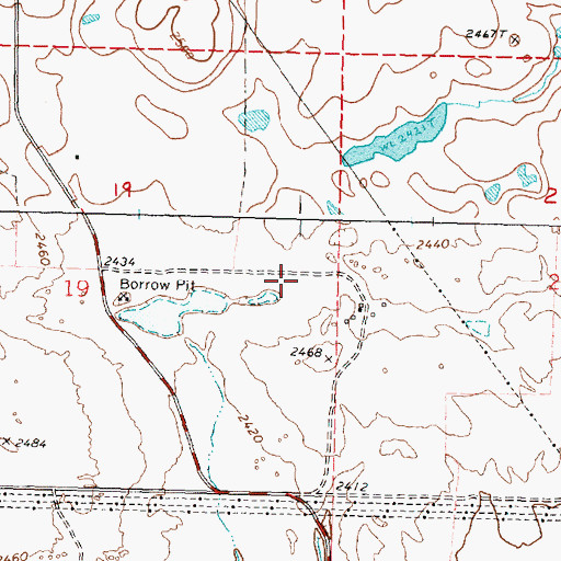 Topographic Map of Rice Ranch Airport, WA