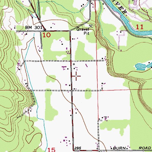 Topographic Map of Green Valley Airfield, WA