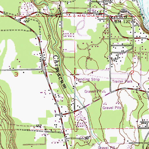 Topographic Map of SFS Airpark, WA