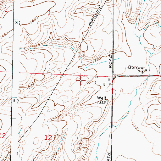 Topographic Map of Watson Airport, WA