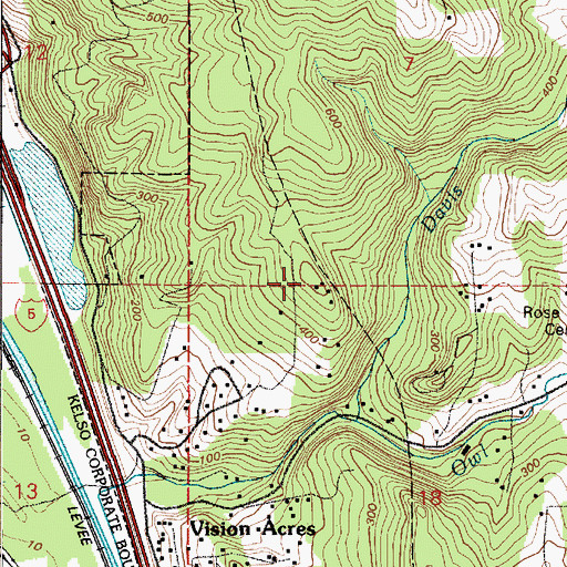 Topographic Map of Walters Arv Ultralight Airport, WA