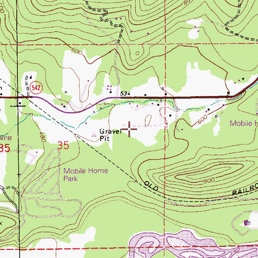 Topographic Map of Kendall Airstrip, WA