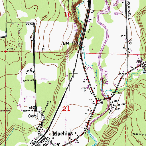 Topographic Map of Wares Machias Flight Park (historical), WA