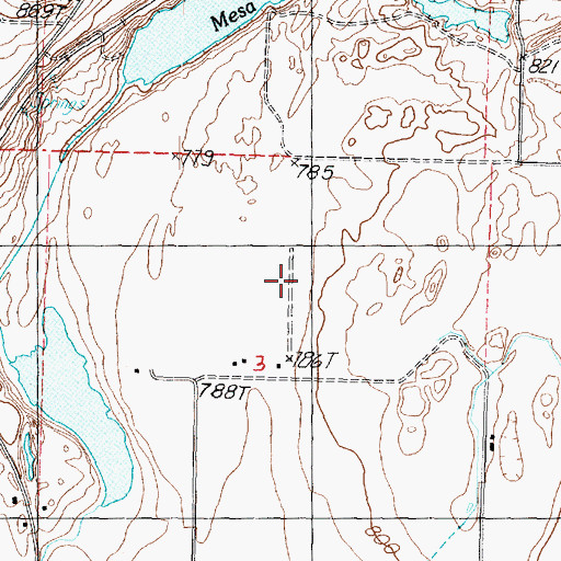 Topographic Map of Hathaway Ranch Airport (historical), WA