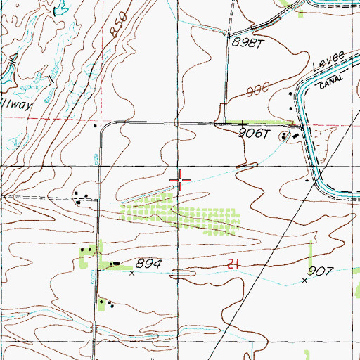 Topographic Map of Slinkard Airfield, WA
