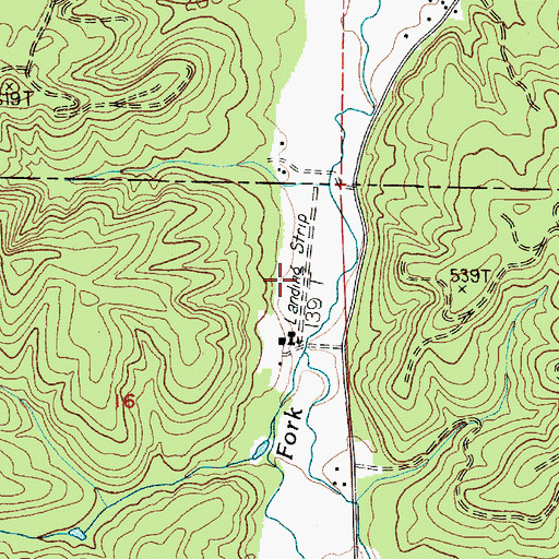 Topographic Map of Kimbrel Farm Airport, WA
