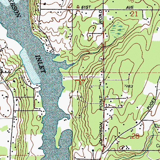 Topographic Map of Gower Field, WA