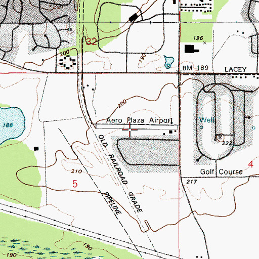 Topographic Map of Hoskins Field, WA